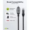 Goobay 70752 cabo Ethernet de USB-C 3.1 para RJ45, Cat6 F/UTP, 5 m, preto/prateado