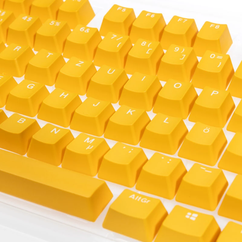 Conjunto de teclas Ducky DKSA109-DEPDYDYYWO1 amarelo PBT Double-Shot layout DE 109 teclas