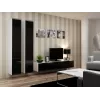 Armário fechado Cama VIGO '180' 180/40/30 branco/preto brilhante