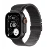 Smartwatch Apple Watch Ultra 3 GPS + Cellular 49mm caixa de titânio preta com bracelete Milanese Loop de titânio preta Medium