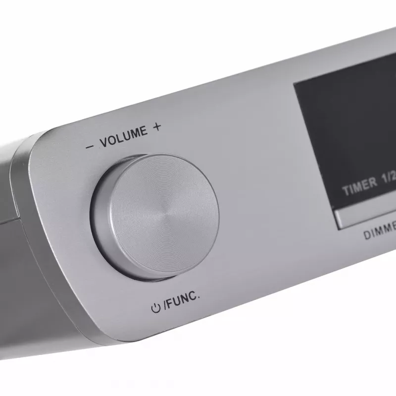 Rádio de cozinha BLAUPUNKT KR14BT com Bluetooth, FM, visor LED, 2x0.8W, rede/pilha, cinzento