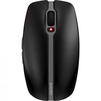 Teclado Cherry Stream Desktop Recharge com rato incluído universal RF sem fios AZERTY belga preto