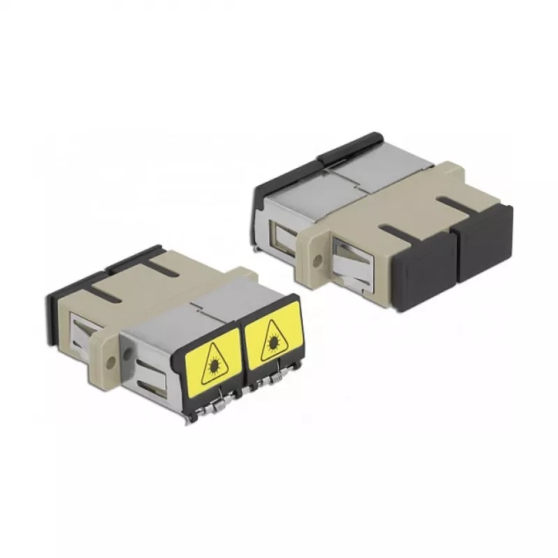 Acoplador de fibra ótica DeLOCK 86894 SC duplex multimodo bege
