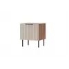 Mesa de cabeceira Cama Meble ALMERA 50x42x44 cm, 2 unid., nogueira/cashmere, MDF e aglomerado