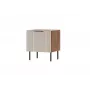 Mesa de cabeceira Cama Meble ALMERA 50x42x44 cm, 2 unid., nogueira/cashmere, MDF e aglomerado