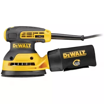 Lixadora excêntrica DeWalt DWE6423-QS, 280 W, 8.000–12.000 OPM, 2,6 mm de curso de lixagem, 1,28 kg