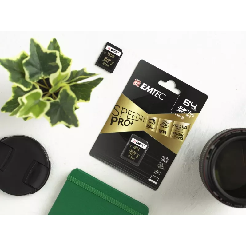 Cartão de memória Emtec 256 GB UHS-II SpeedIN Pro+