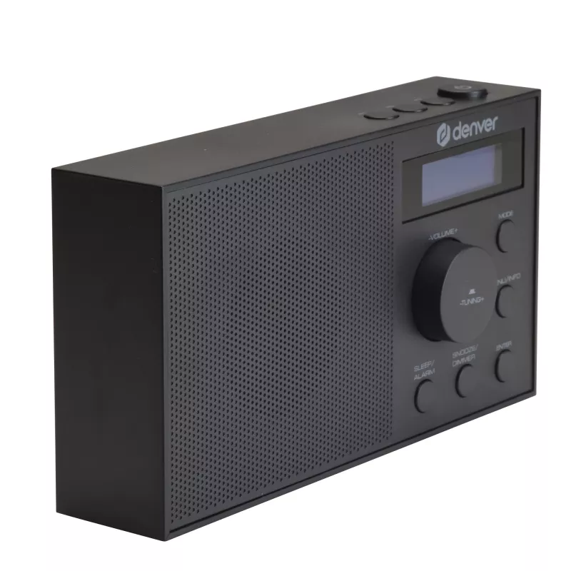 Rádio DENVER DAB-51B — rádio digital DAB+/FM/AM compacto, preto