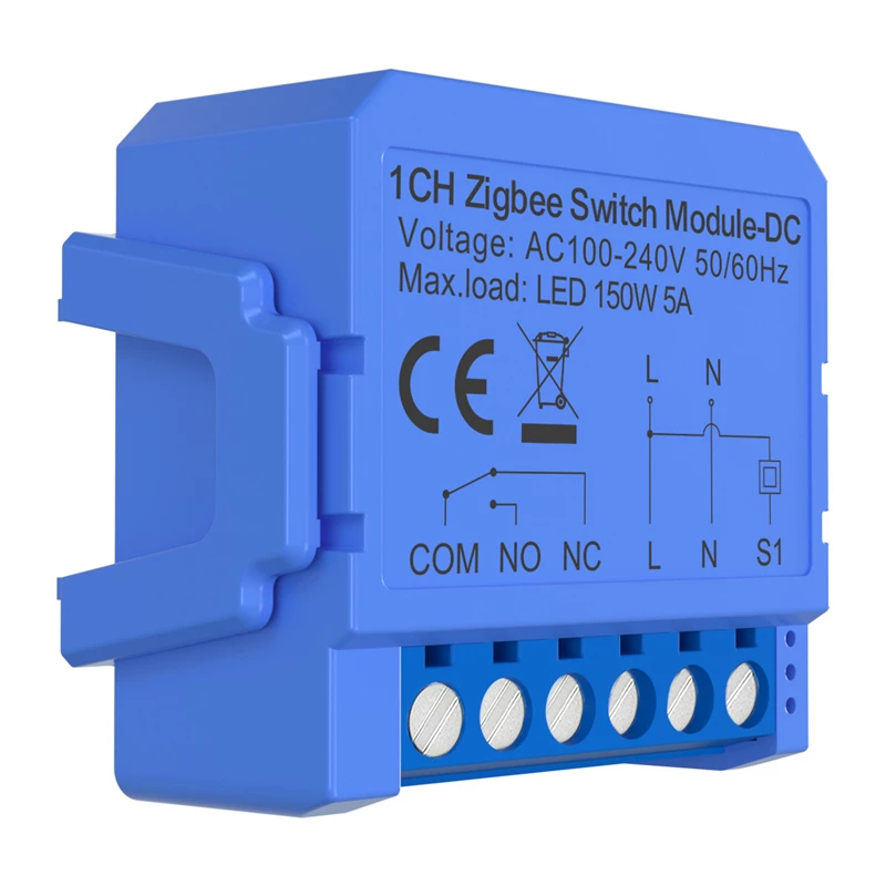 Módulo de comutação ZigBee de 1 canal Avatto ZWSM16-DC32V-1, contacto livre de potencial, DC 32V