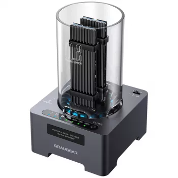 Docking station GrauGear M.2 NVMe SSD Station DM.2 Clones 20Gbit com ventoinha