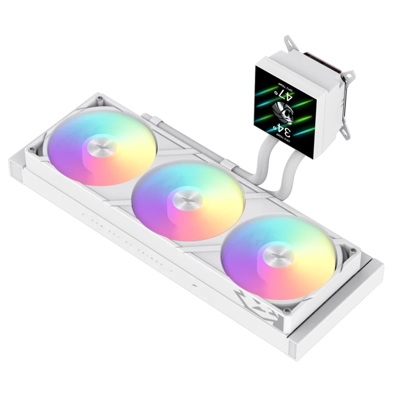 Refrigeração líquida para CPU Gamemax | GLACIER 360 LCD WH | Intel, AMD