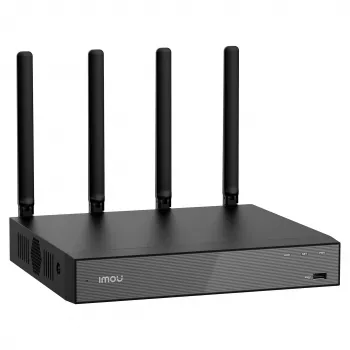 Gravador de vídeo em rede IMOU N118W preto — 18 canais, reprodução 4 canais, máx. 3840×2160, WLAN dual-band, SATA até 16 TB