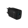 Carregador com fio NATEC para dispositivos móveis NUC-2141, 30W, USB-C PD 3.0 + USB-A QC 3.0, 110–240V, preto