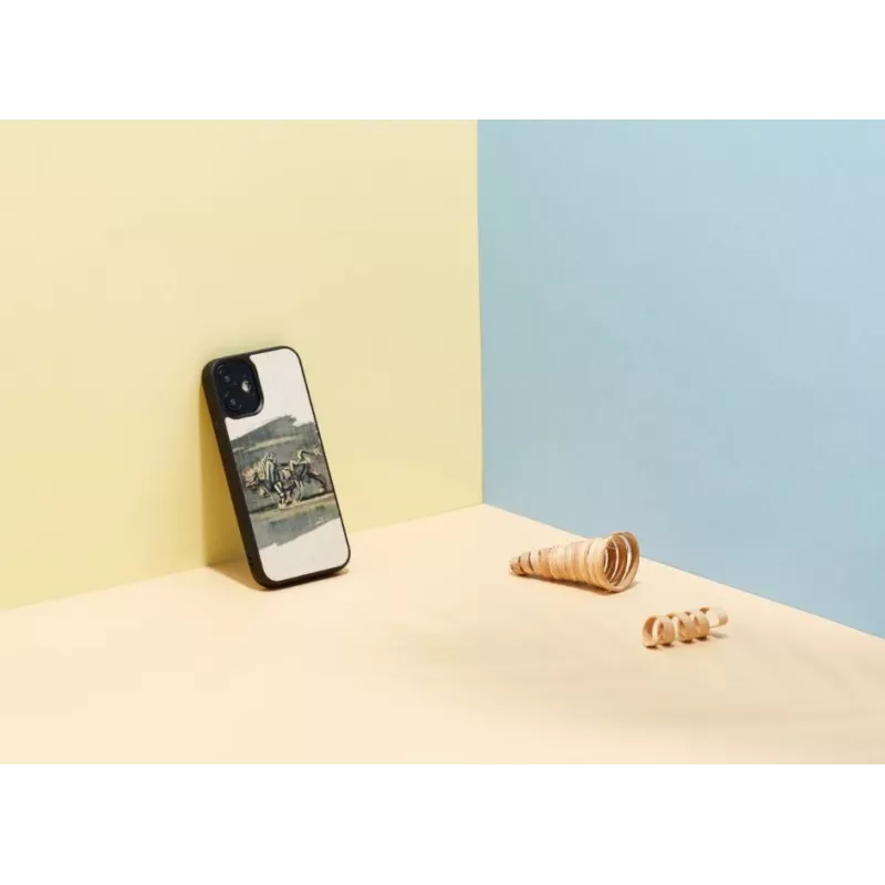 Capa para telemóvel Man and Wood para iPhone 12 mini — design de touro branco