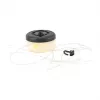 Fio de luzes RealPower 492880 LED branco quente, a pilhas, 8 m, preto