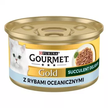 PURINA Gourmet Gold Succulent Delights peixe marinho - Alimento húmido para gatos - 85 g