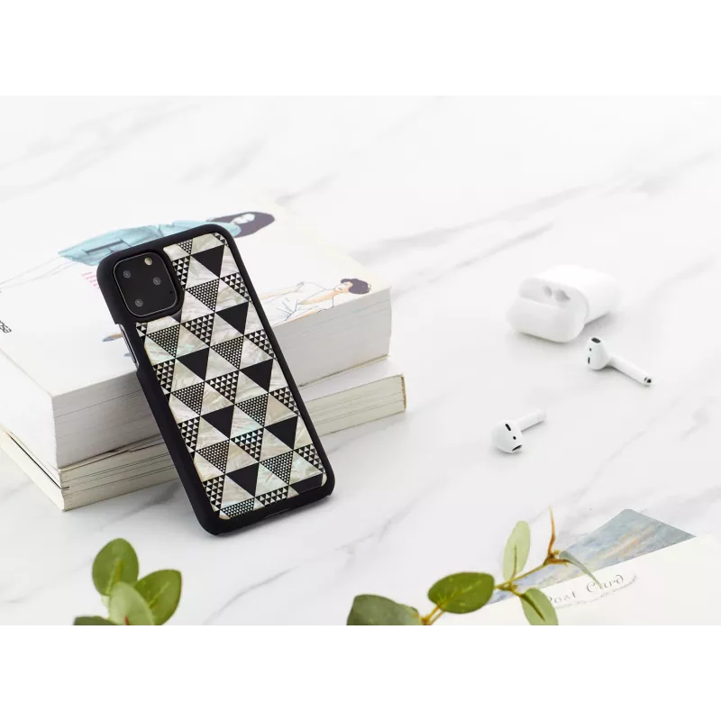Capa para telemóvel iKins para iPhone 11 Pro – design de pirâmides preto