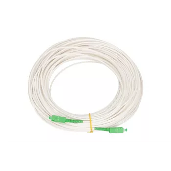 Cabo de patch Extralink SC/APC–SC/APC monomodo G.657.A2 3 mm simplex LSOH 10 m, branco