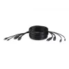 Cabo combo KVM seguro Belkin - cabo de teclado / vídeo / rato / áudio - USB, ficha mini, DisplayPort (macho) para ficha jack estéreo mini, USB Type