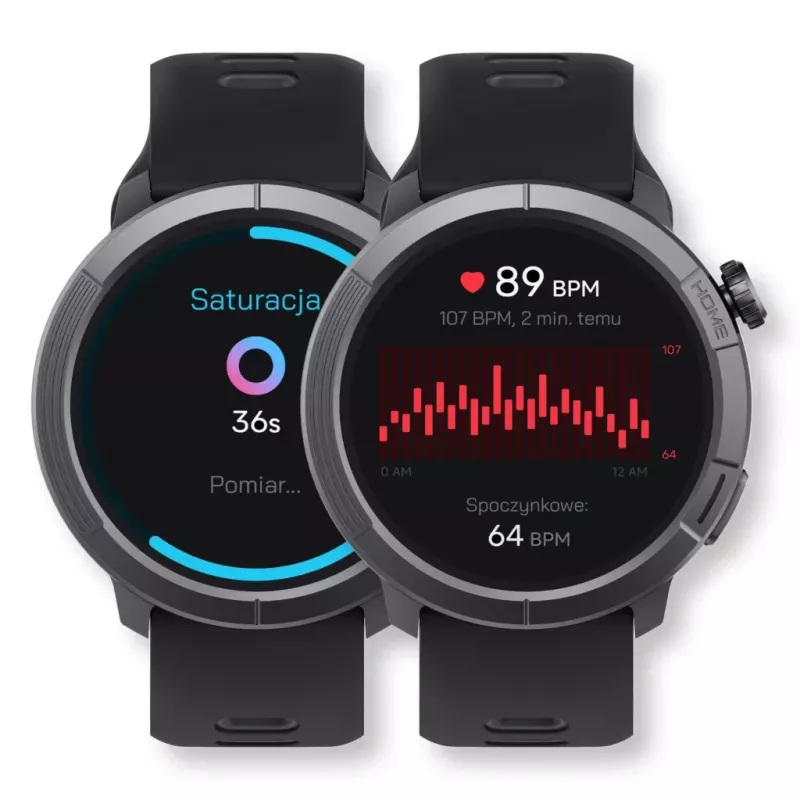 Relógio de pulso Stelio STSWA102BT Activ Pro GPS 46 mm caixa de titânio preta