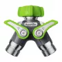 Distribuidor de mangueira de jardim RainPoint ICD047 — ligação de 2 vias para duas saídas de mangueira, design fiável