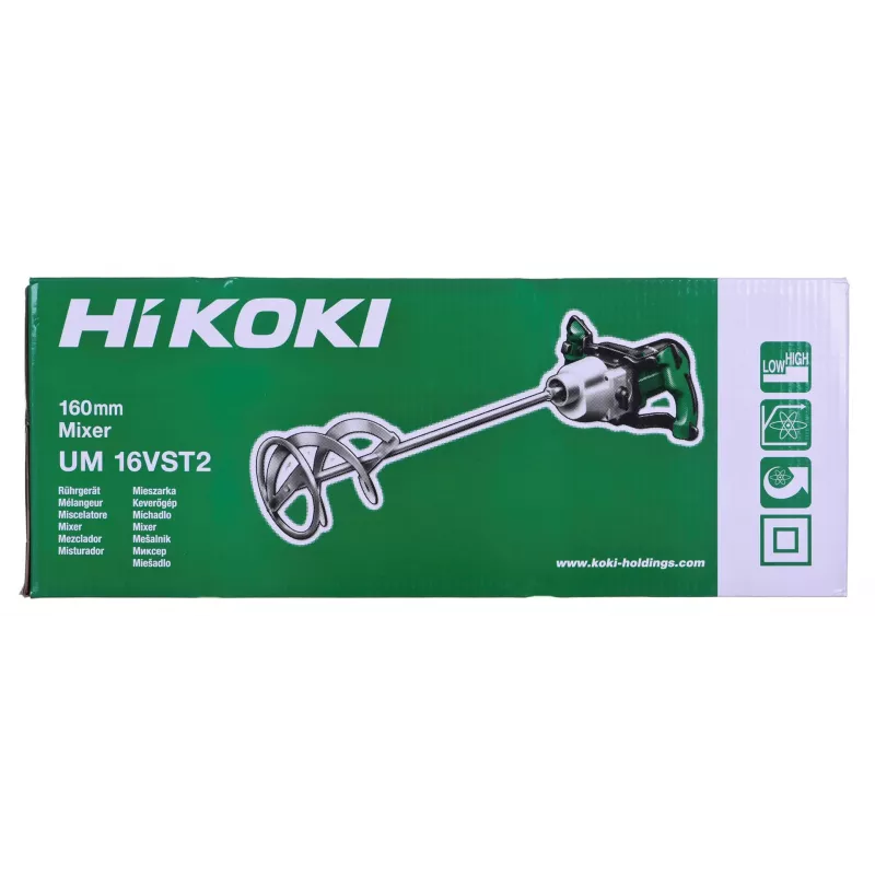 Misturadora Hikoki UM16VST2UAZ 1600W 2 velocidades — misturadora elétrica de argamassa e tinta