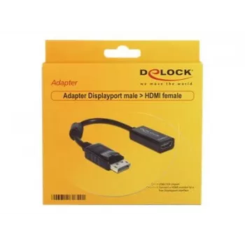 Adaptador de cabo de vídeo DELOCK 61849 0,125 m DisplayPort para HDMI