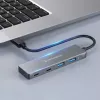 GRAUGEAR G-HUB2A2C-AC Hub de interface USB 3.2 Gen 1 (3.1 Gen 1) Type-A + Type-C 5000 Mbit/s prateado