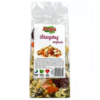 Snack para roedores e coelhos Alegia Vegetable Treat 130 g — alimento complementar vegetal, sem açúcar, sem glúten