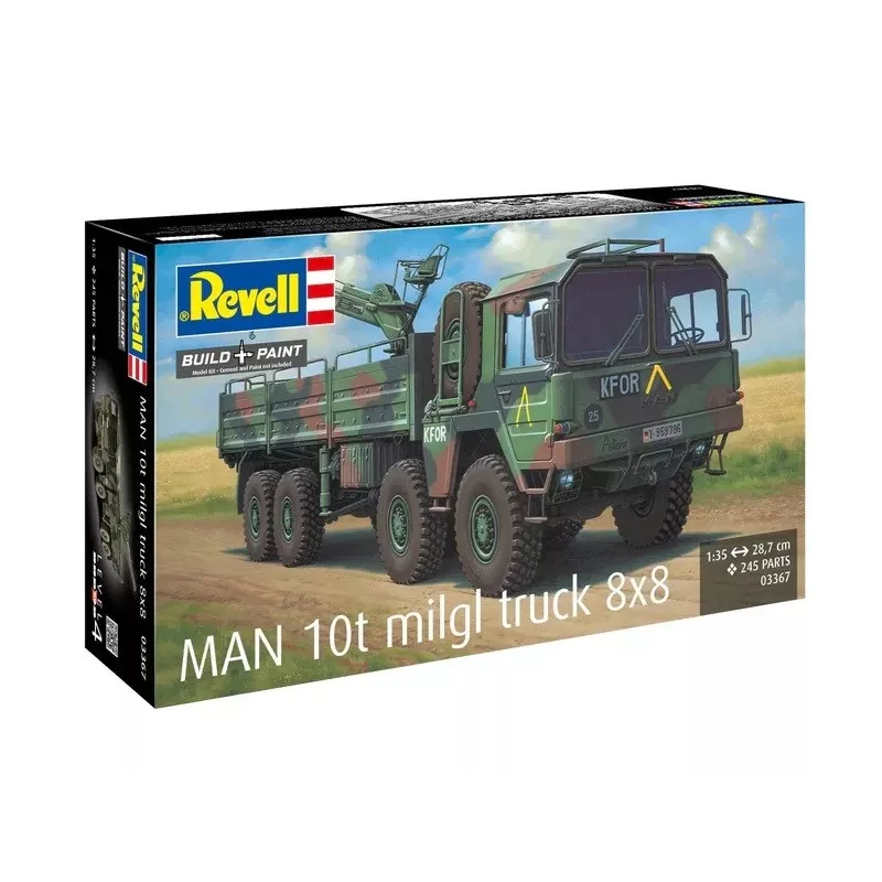 Maquete em plástico REVELL Man 10T Milgl 8x8 camião à escala 1/35