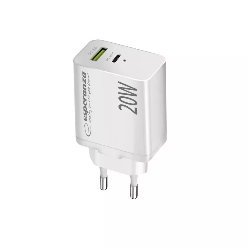Carregador de parede Esperanza EZC105W 20W branco