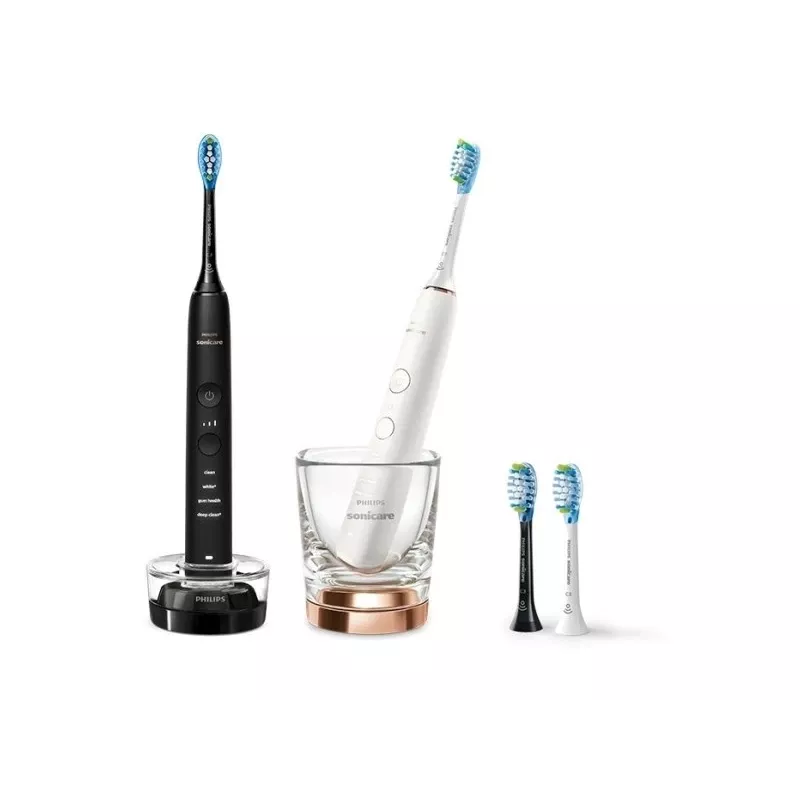 Escova de dentes elétrica Philips Sonicare DiamondClean HX9914/61 adulto escova de dentes sónica Preto, Branco