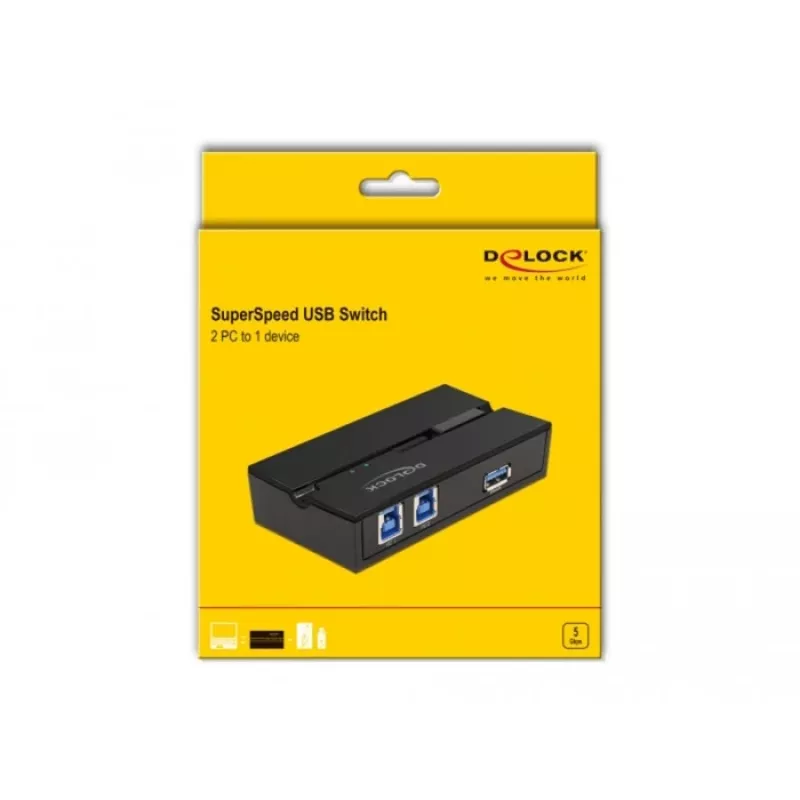 Comutador de dados para computador DeLOCK 11495 5 Gbit/s preto plástico