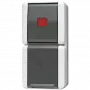 Interruptor basculante JUNG 876KOW preto vermelho branco