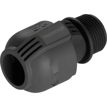 Conector para sistema de aspersão 25 mm > 1, conector preto/cinzento