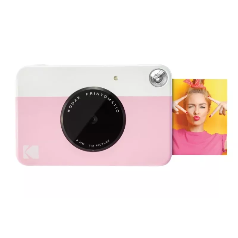 Máquina fotográfica instantânea Kodak PRINTOMATIC, 2x3'', Rosa