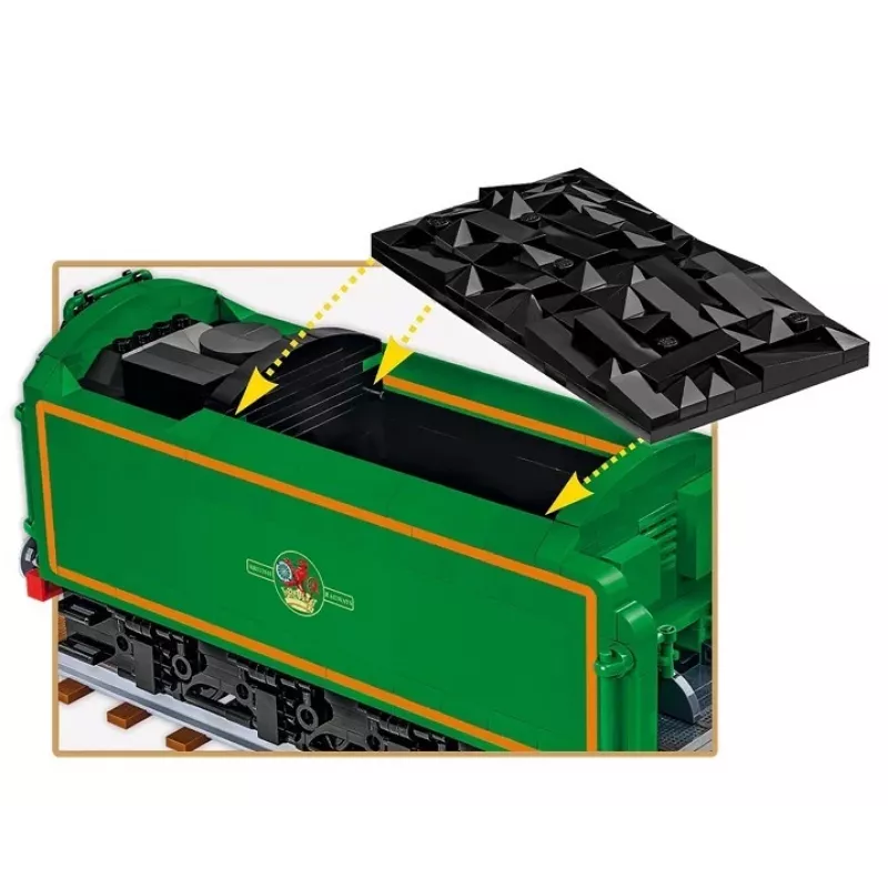 Cobi Flying Scotsman locomotiva a vapor britânica, conjunto de construção, 1:35, 2677 peças