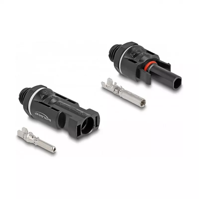 Conector para módulo solar DeLOCK DL4 macho fêmea preto 2 unid.