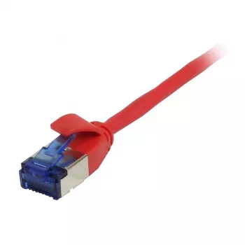 Synergy 21 Cabo de rede Patch-RJ45 U/FTP 500 MHz 0,15 m CAT6*vermelho* Slimline redondo d=3,8 mm TPE/LSZH (Superflex) AWG32 Synergy 21 – Rede – CAT 6a