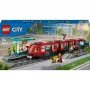 LEGO City Elétrico e Estação Conjunto de construção de roleplay para crianças com elétrico de brinquedo, presente para meninos e meninas a partir dos 7 anos que adoram veículos
