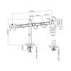 Suporte de encaixe para dois monitores Deluxe Ergo Office, 17-32, máx. 9 kg, ER-449