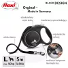 Treia Flexi Black Design L 5 m com mecanismo retrátil para cão