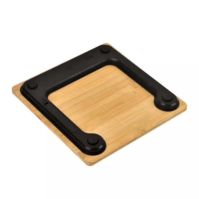 Jata HBAS1489 balança de casa de banho eletrónica, 180 kg, graduação de 100 g, plataforma de bambu prensado, ecrã LCD