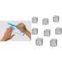 Cubo magnético de neodímio sigel B3101 10×10×10 mm niquelado — forte poder de fixação para notas e expositores