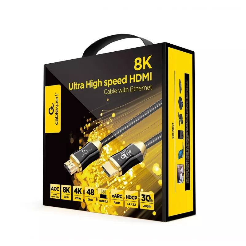 Cabo HDMI Gembird CCBP-HDMI8K-AOC-30M 30m 48 Gbit/s preto