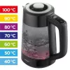Jarra de vidro elétrica com controlo de temperatura RK4195