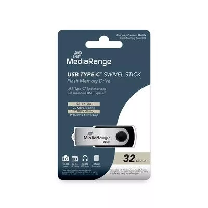 PEN DRIVE FLASH USB-C 32GB/MR1952 MEDIARANGE