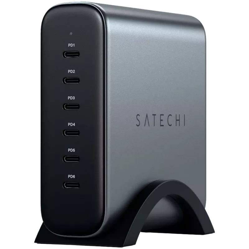 Carregador de interior Satechi ST-C200GM-EU universal cinzento 6 portas USB Type-C