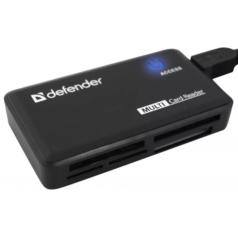 Leitor de cartões Defender OPTIMUS USB 2.0 universal preto