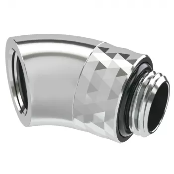 Adaptador Barrow Dazzle TDWT45-B01 SS 45° G1/4 polegadas rosca macho para G1/4 polegadas rosca fêmea rotativo prateado